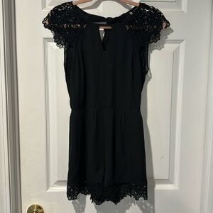 Black romper from Express with lace